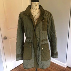Green Anthropologie Quilted Liner Jacket